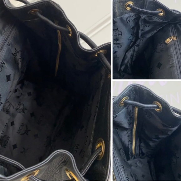 Authentic Vintage MCM black leather backpack 🔥🔥 - Picture 7 of 12